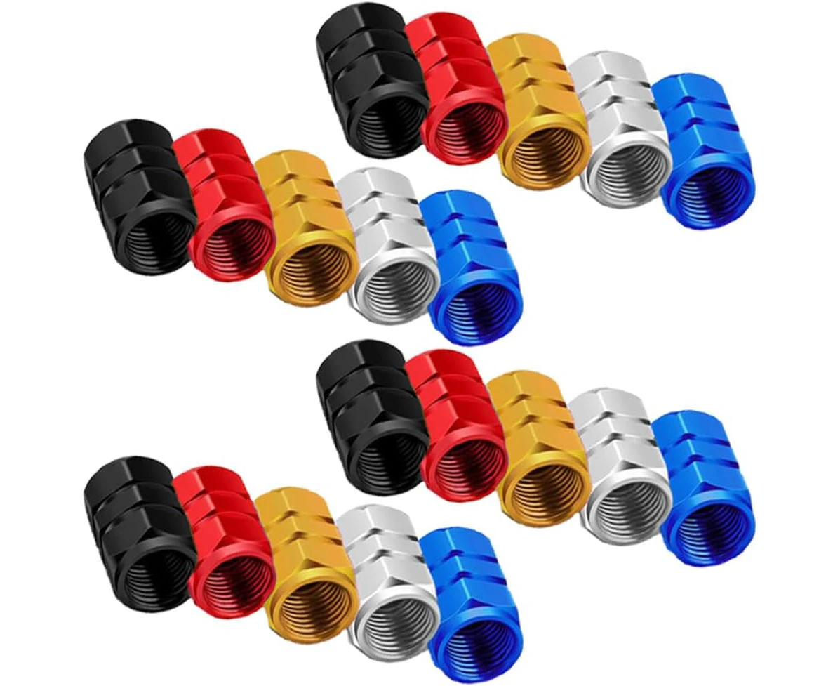 Esforzarse Valve Stem Caps 20 Pcs, Tire Valve Caps Valve Stem Caps, Hexagon Shape, for Motorbike, Car, Bike, Trucks, Bicycle for Prevent Air Leakage(Blue,