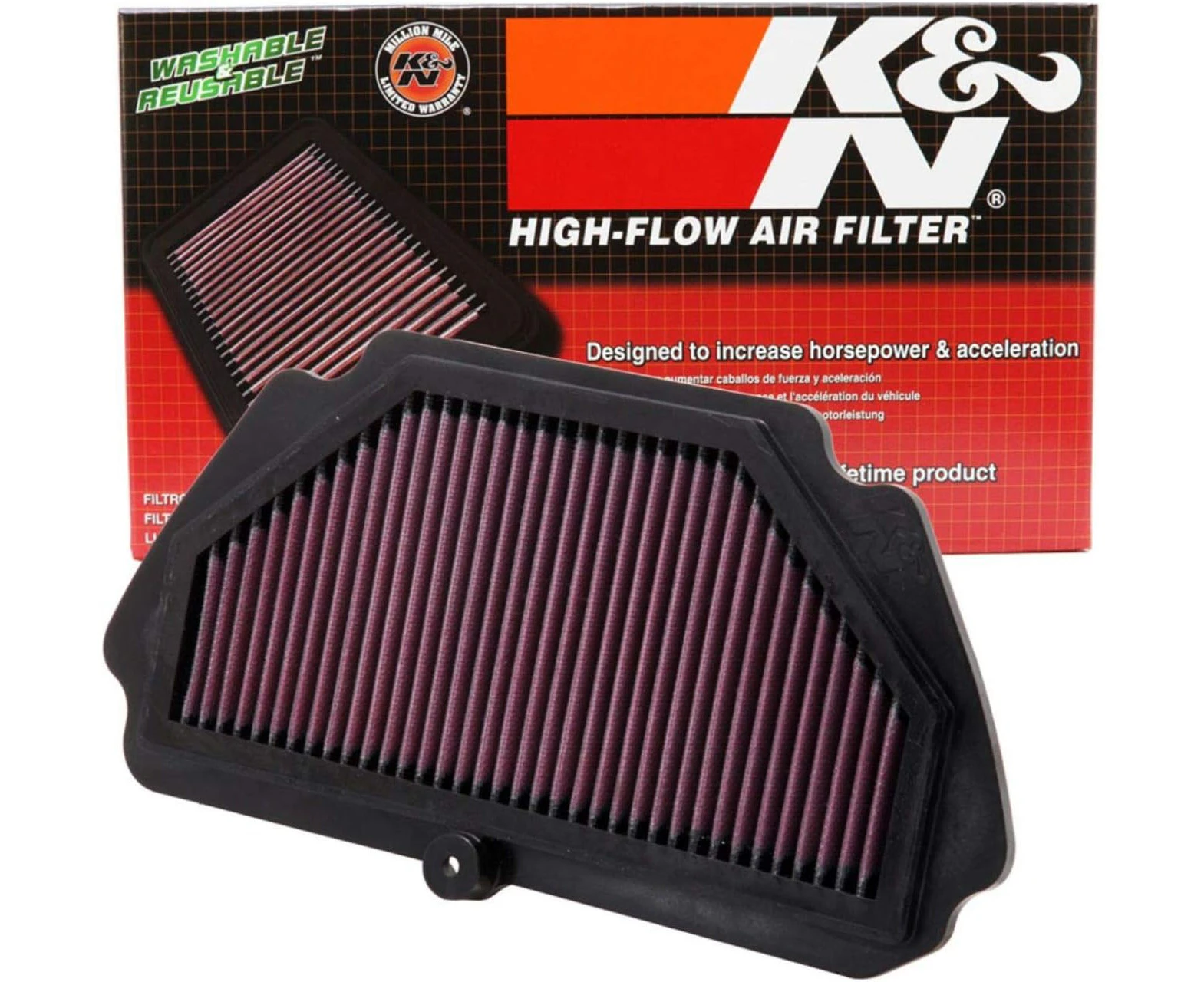 K&N KA-6009 Panel Air Filter for 2022 Kawasaki ZX636 Ninja ZX-6R 636