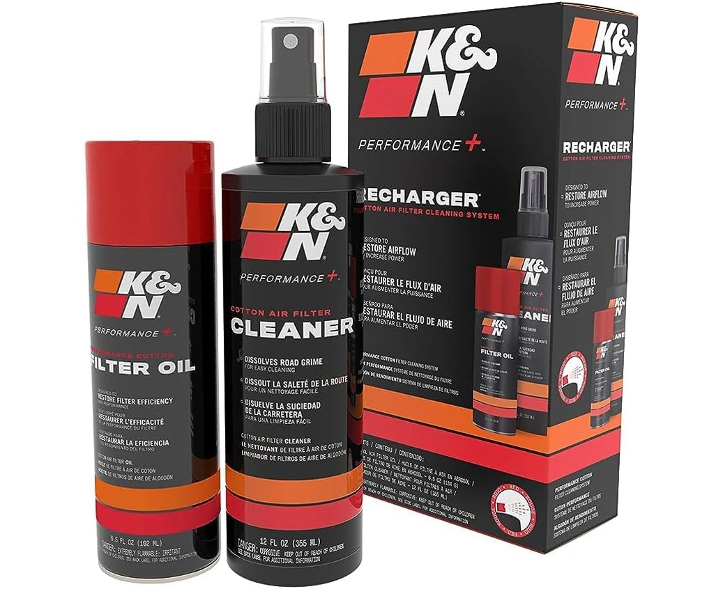 K&N 99-5000 Air Filter Recharger Cleaner and Aerosol Spray Oil Service Kit