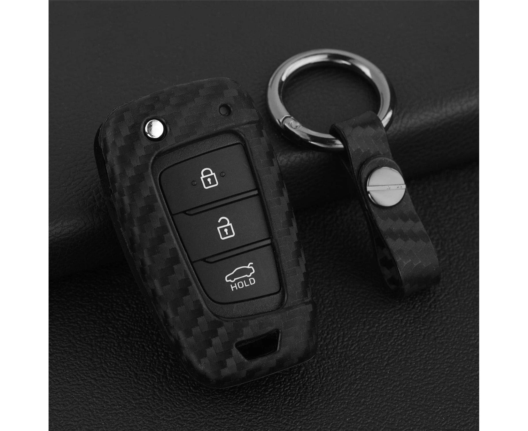 M.JVisun Soft Silicone TPU Car Key Fob Cover for Hyundai Accent Elantra I30 I35 I40 Kona Santa Fe Solaris Tucson Veloster Auto Remote Key Protection Case -