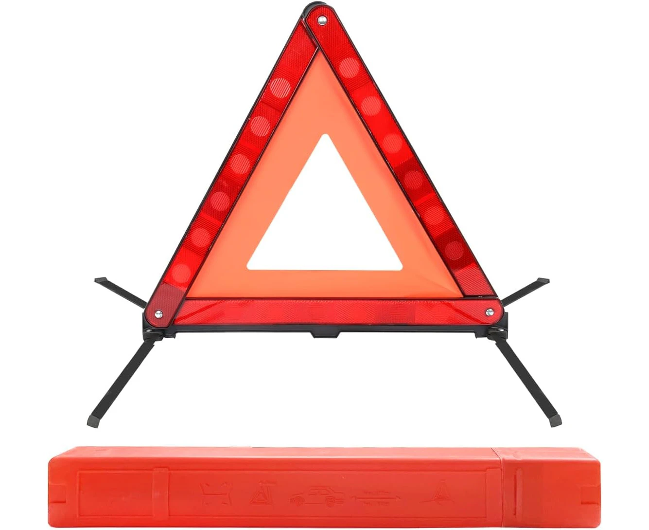 WELANE Safety Triangle, Foldable Reflective Warning Frame Triangle, Car Road Reflective Kit (43 X 39cm)