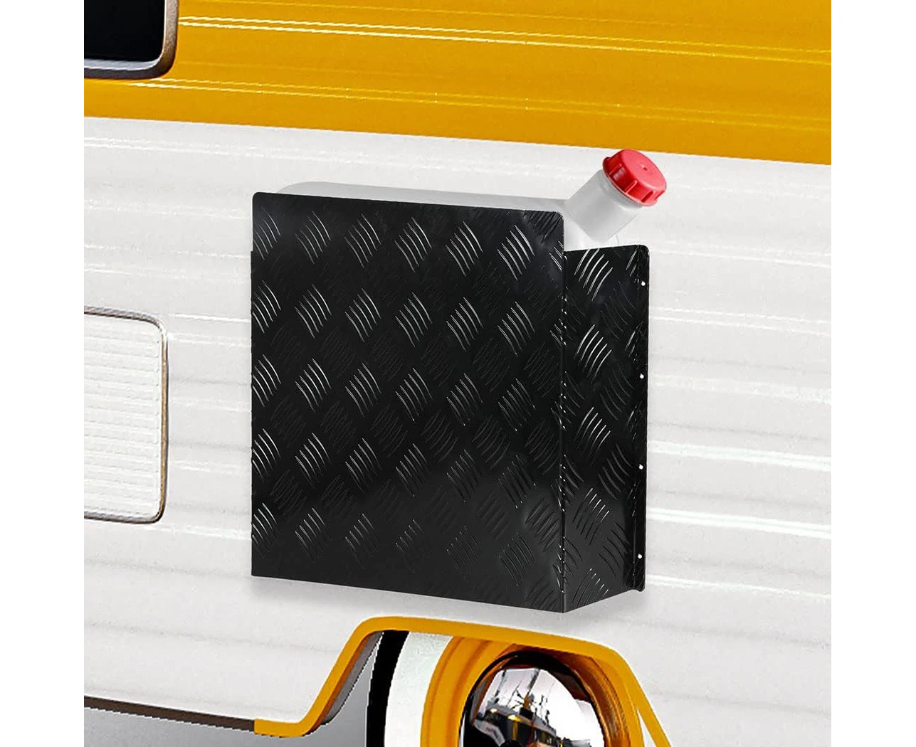 Manan Diesel Heater Tank Cover Mounting Holder Bracket Fit For 10L/15L Tank Caravan Trailer Toolbox Black