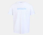 St. Goliath Men's Strobe Tee / T-Shirt / Tshirt - Light Blue/White