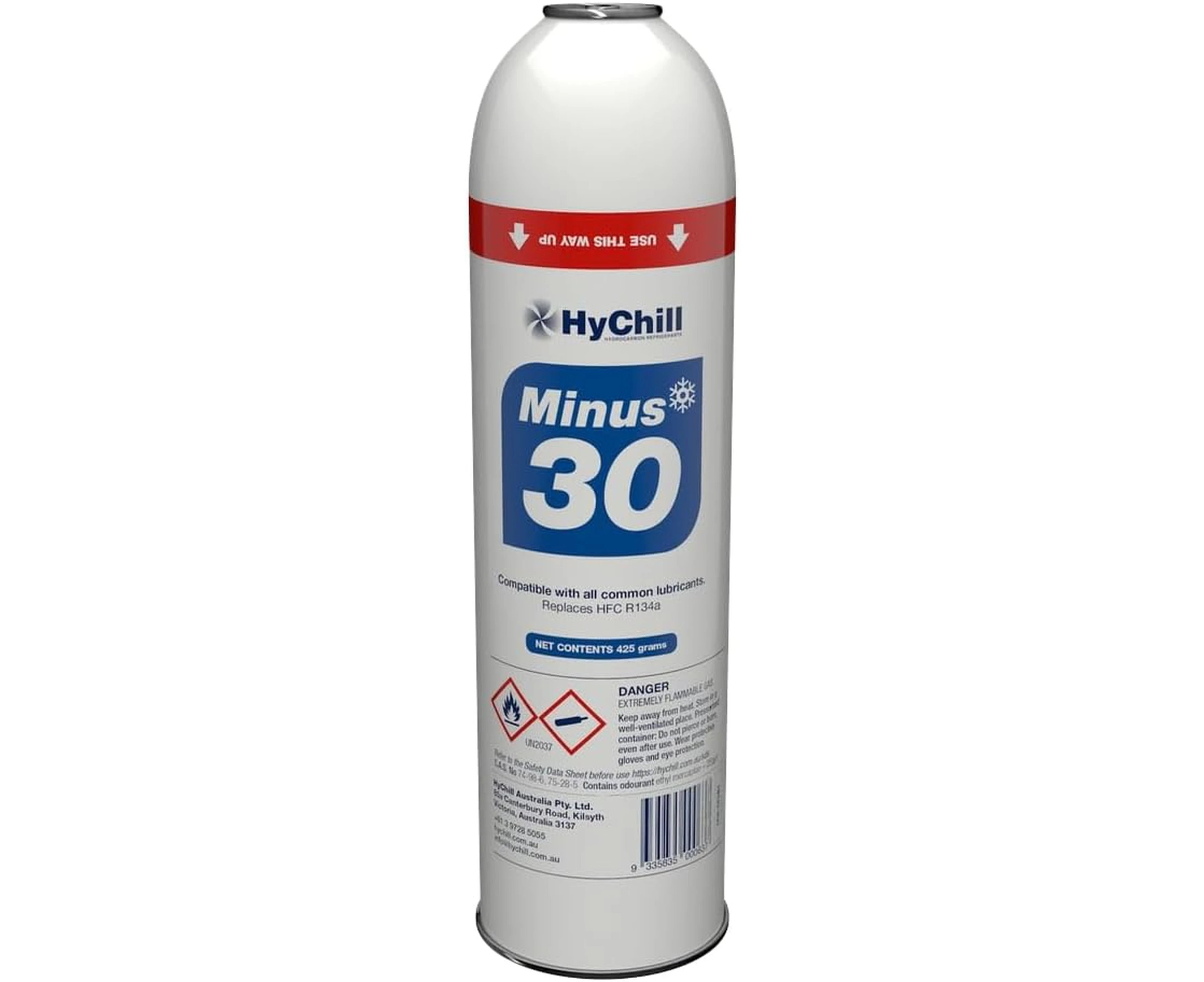 HyChill Minus 30 Low GWP Hydrocarbon Refrigerant 425g can