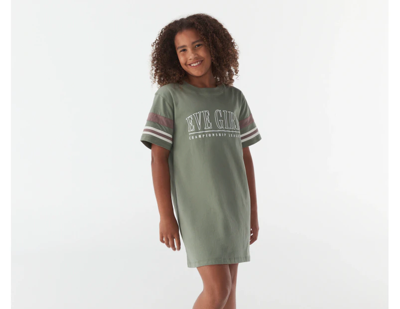 Eve Girl Youth Savannah Relaxed Tee Dress - Khaki