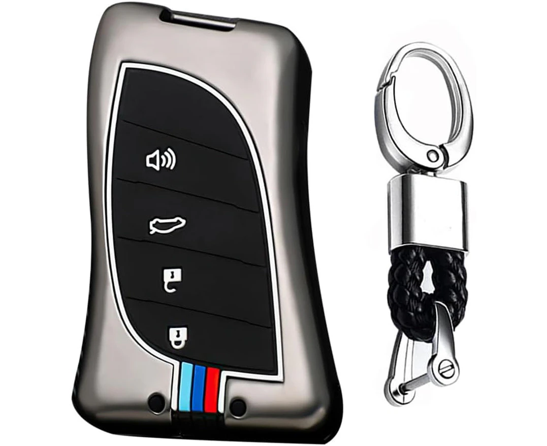 TECART Key Fob Case Cover Fit for Lexus GX ES NX Key fob Keychain Key Housing Key Accessories Protector 3/4 Buttons