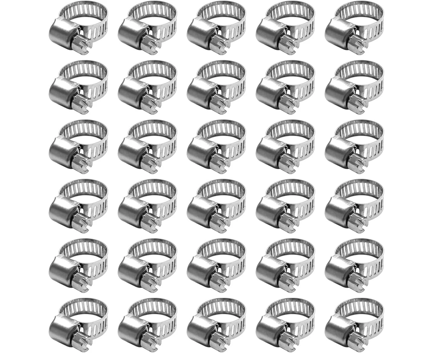 WELANE Hose Clamps, 30 pcs hose clamps for Plumbing, Automotive, Mechanical Applications (Suitable for 10-16mm hose)