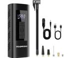 Youngdo Bike Pump Portable Air Compressor, 150 PSI Fast Inflation 6000mAh Tyre Inflator,for Car,Bike,Motorcycles,Balls,Power Bank