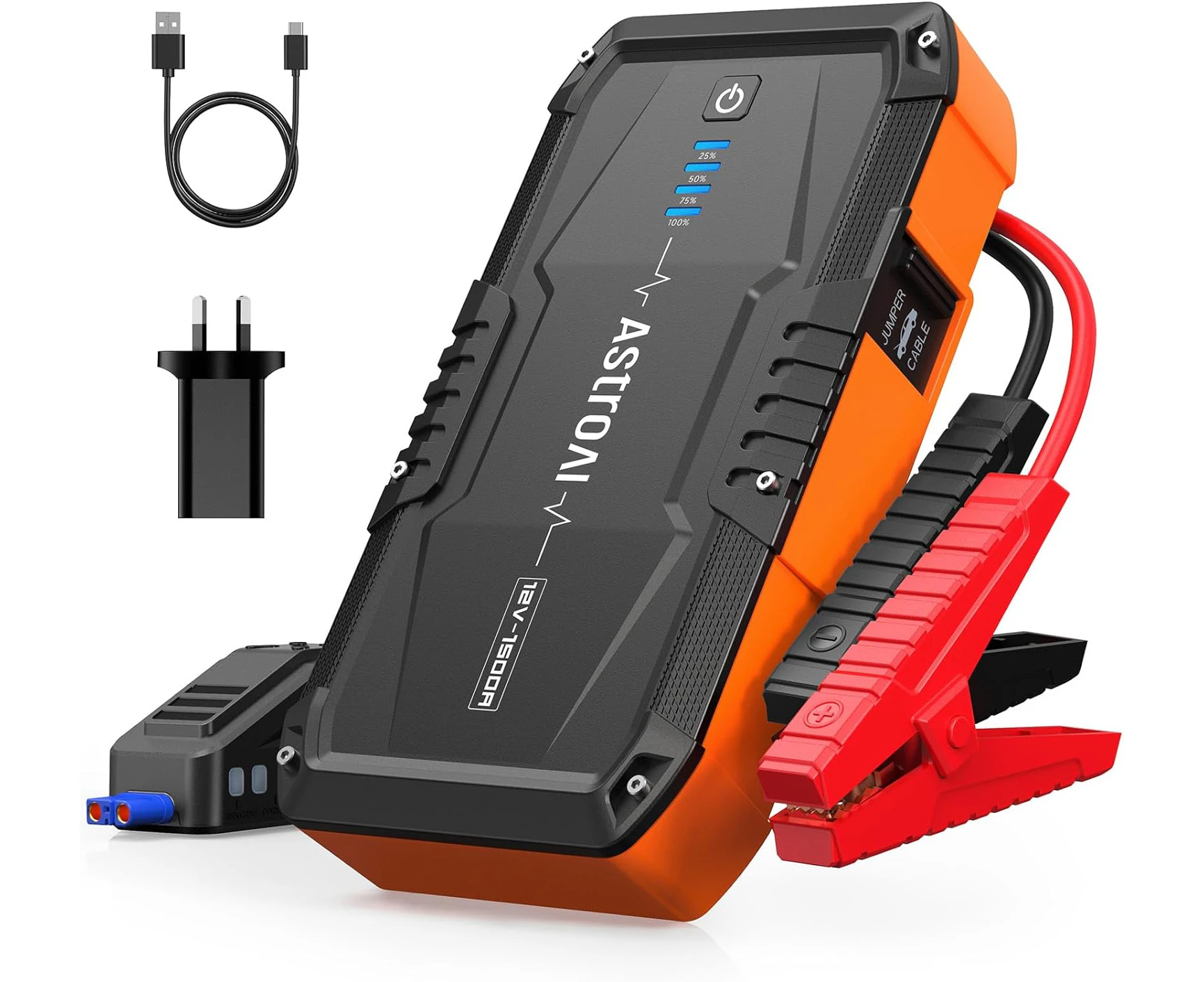 AstroAI S8 Car Battery Jump Starter Power Bank,1500A Peak Portable Car Jump Starter Power Pack for 12V Vehicles Up to 6.0L Petrol & 3.0L Diesel, with Smart