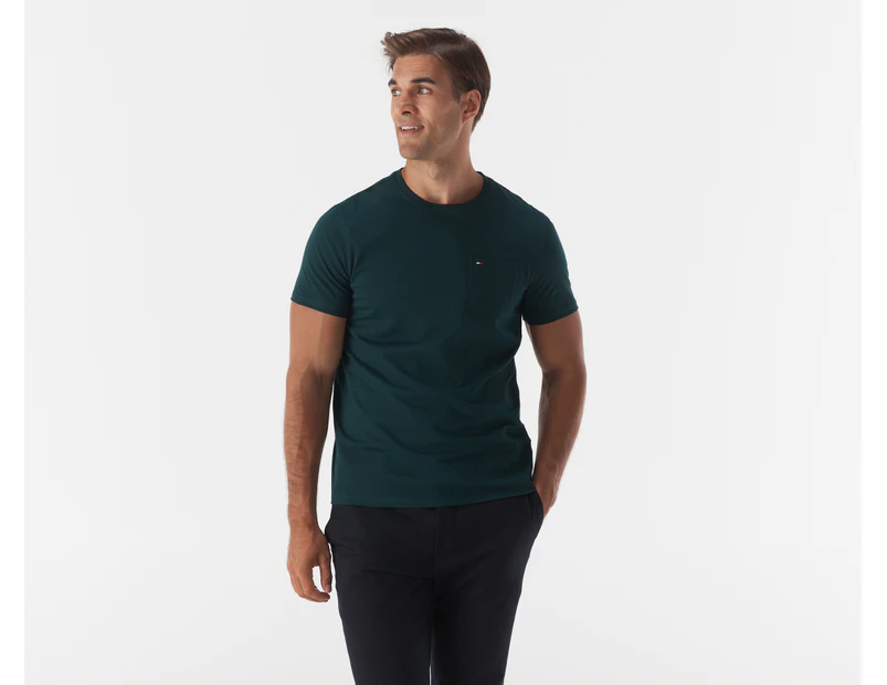 Tommy Hilfiger Men's Classic Nantucket Pocket Tee / T-Shirt / Tshirt - Cypress Green