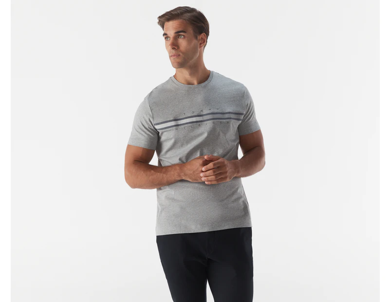 Tommy Hilfiger Men's Tonal Tino Tee / T-Shirt / Tshirt - Grey Heather