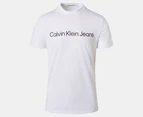 Calvin Klein Jeans Men's DC Core Institutional Logo Tee / T-Shirt / Tshirt - Bright White