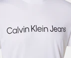 Calvin Klein Jeans Men's DC Core Institutional Logo Tee / T-Shirt / Tshirt - Bright White