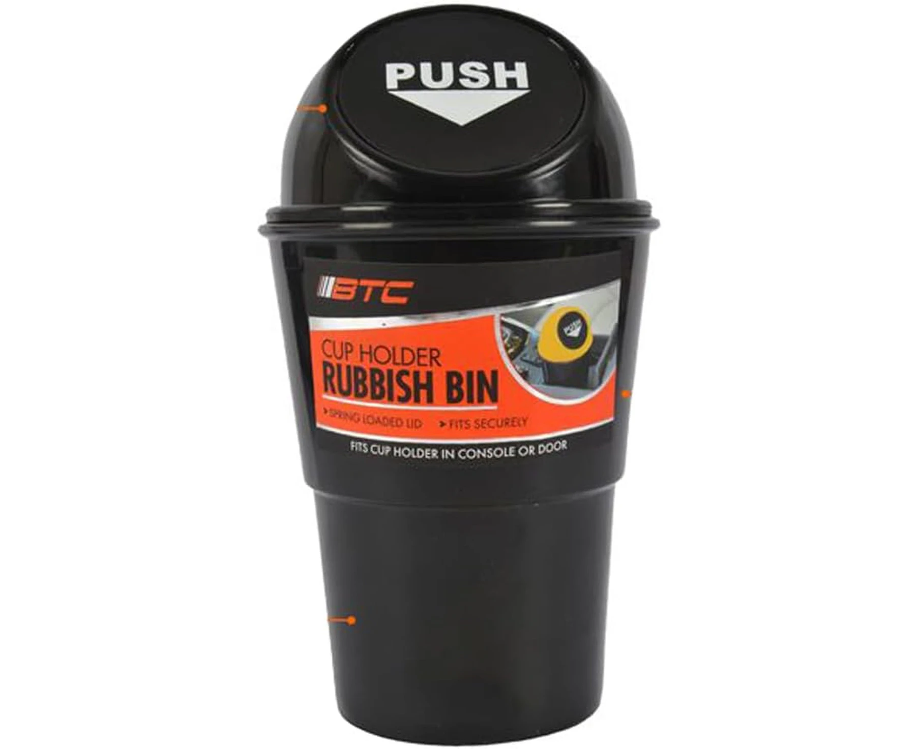 BTC Cup Holder Rubbish Bin