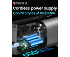 YANTU Dual Cylinder 2X Inflation,Cordless Tyre Inflator Air Compressor with 8.3-Inch Large Digital Screen,Electric 12V Car tyre Pump for Car Tire,Auto Shut