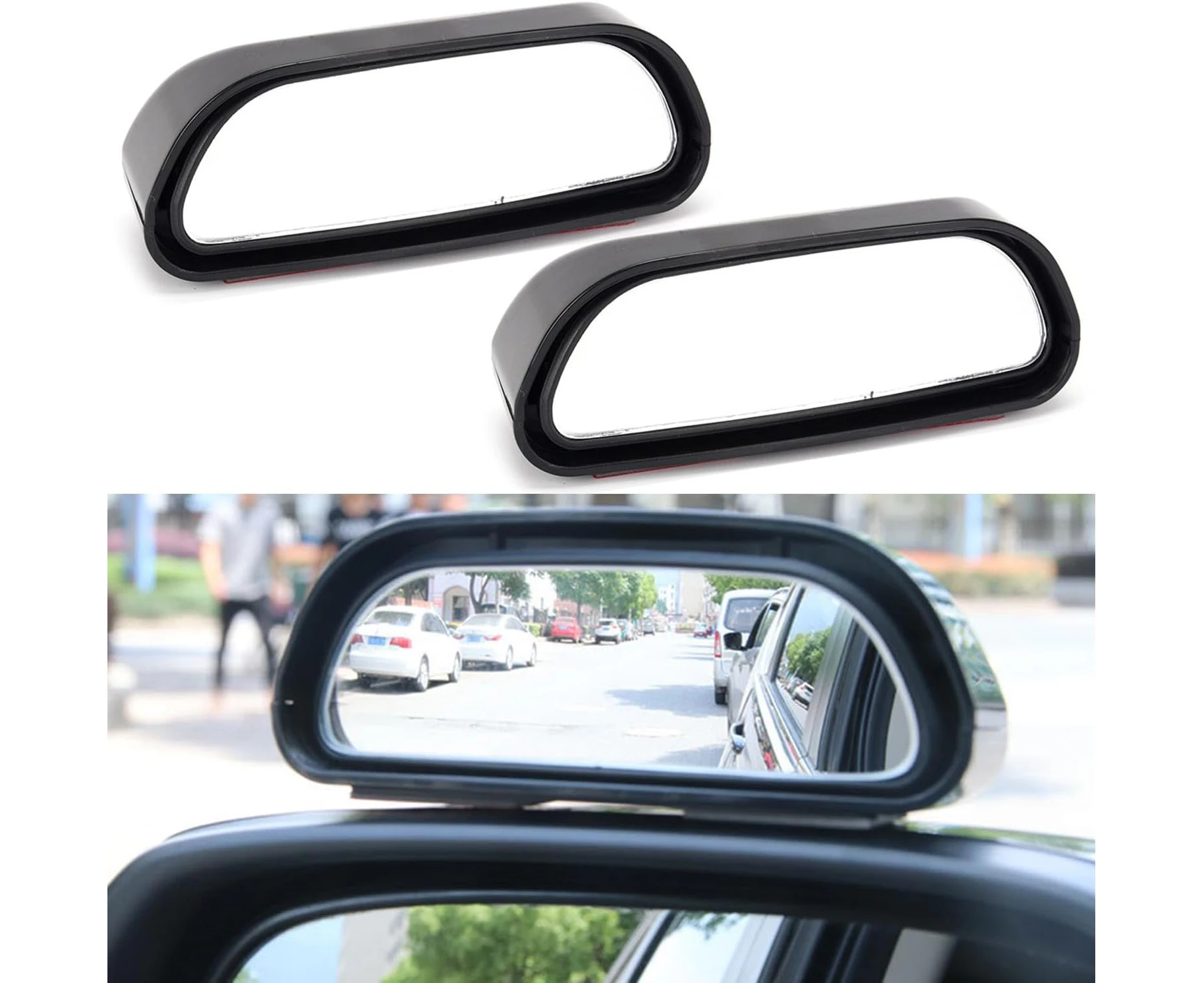 Taicols Blind Spot Mirror, 2 Pcs Car Side Blind Spot Mirrors, Universal Adjustable Wide Angle Rear View Angle HD Mirrors Rear Side View Mirror for Safety A