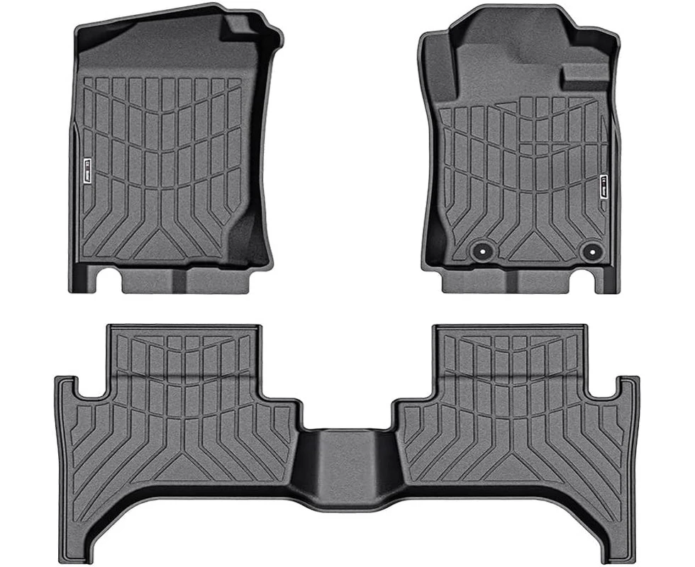 KIWI MASTER Car Floor Mat Fit for Triton MQ 2015-2018 - 3D TPE Anti-Slip Floor Mats Front & Rear Liner Waterproof, All Weather Protection