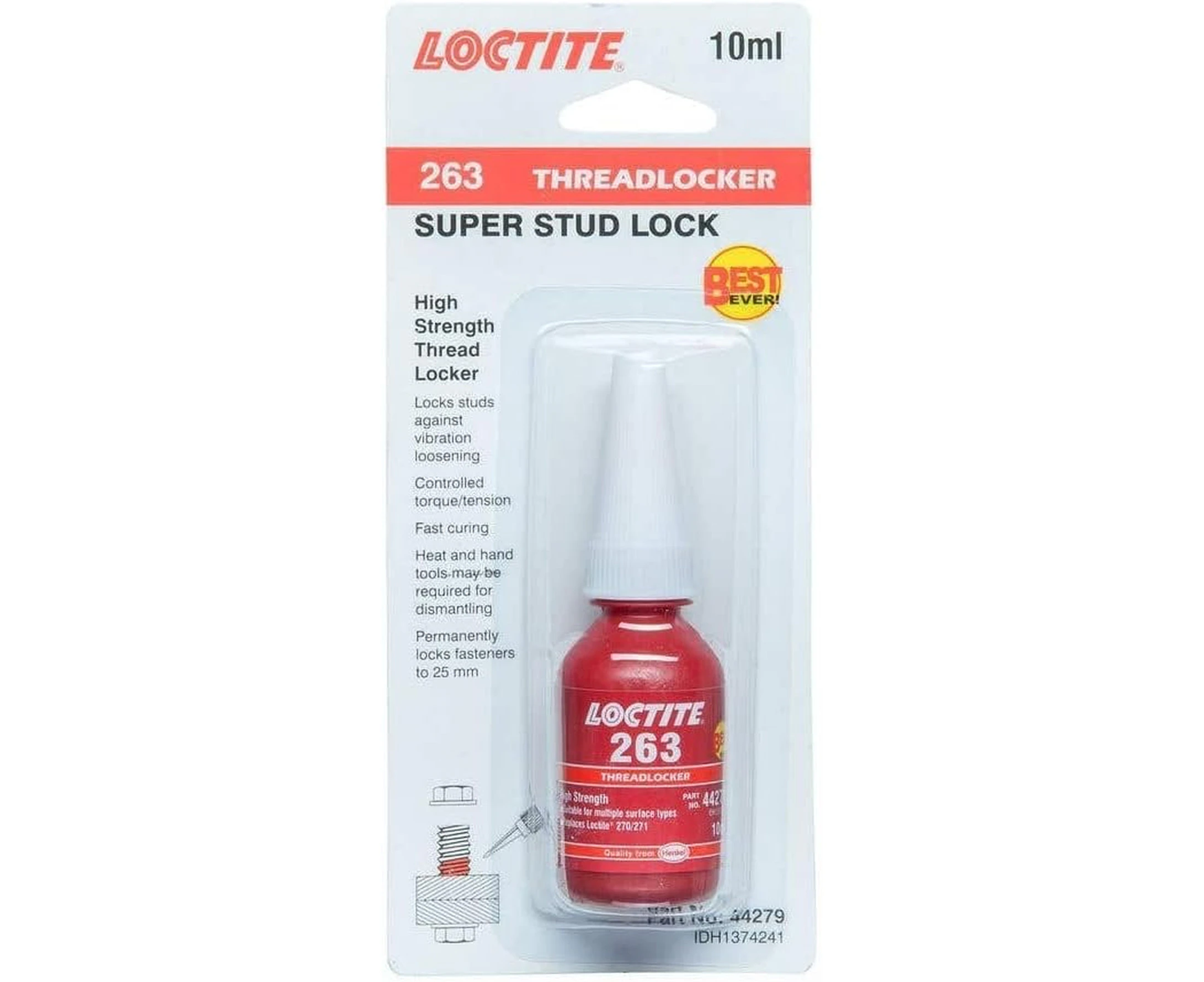 Loctite 263 High Strength Threadlocker 1 ml, Red