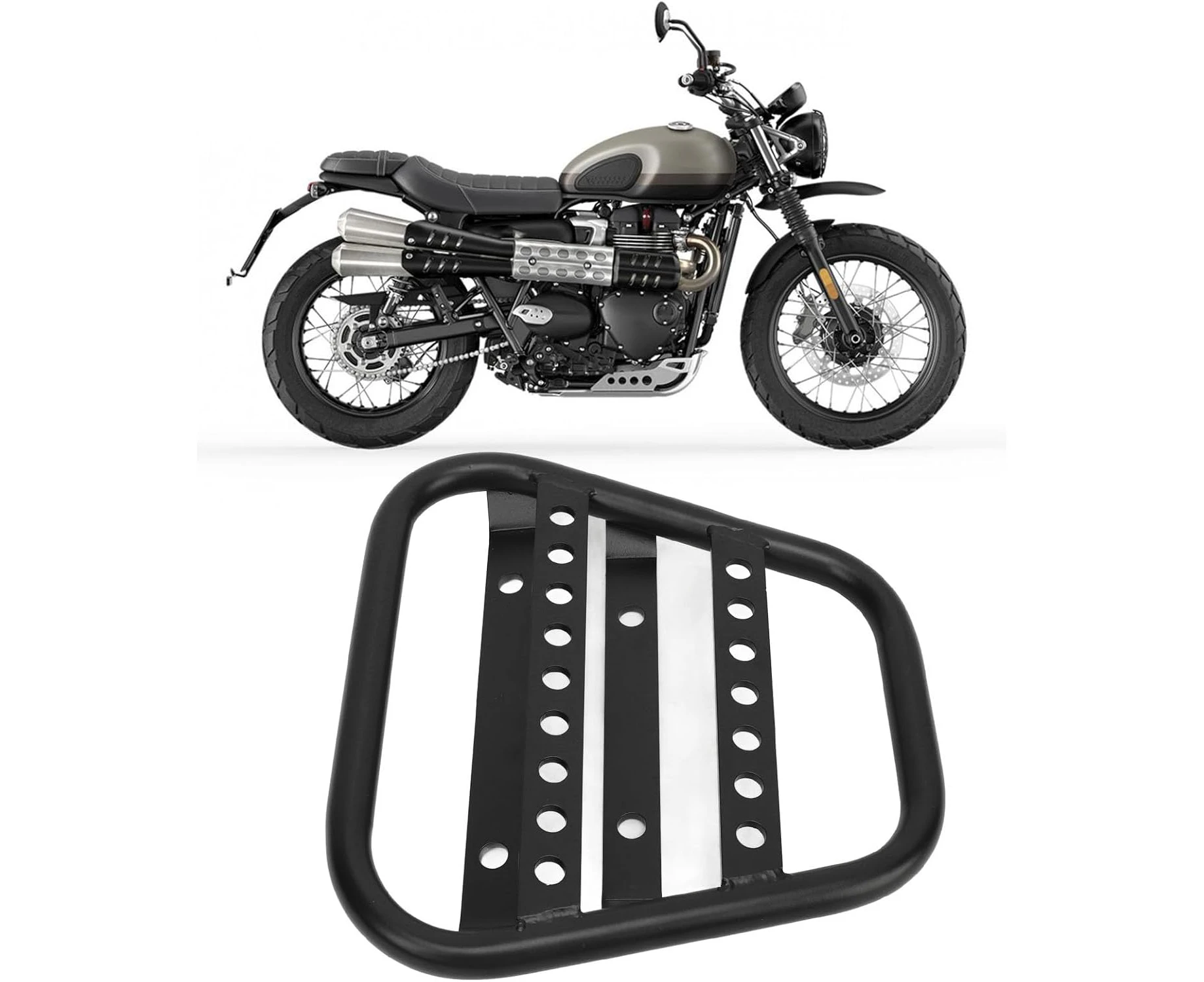 Black Motorcycle Rear Rack Seat Luggage Rack Motorcycle Luggage Shelf Rear Luggage Holder Rack for Street Scrambler 900 2016-2022