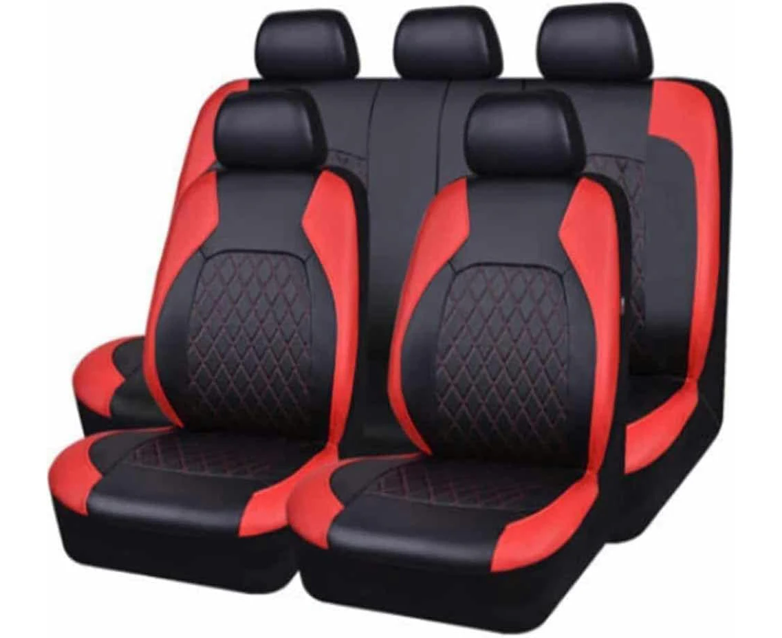 FROON Car Seat Covers Suitable for Mini Cooper R50 R52 R53 R56 R57 R58 F55 F56 F57 Countryman R60 F60 Car Seat Cover Accessories, Black Red