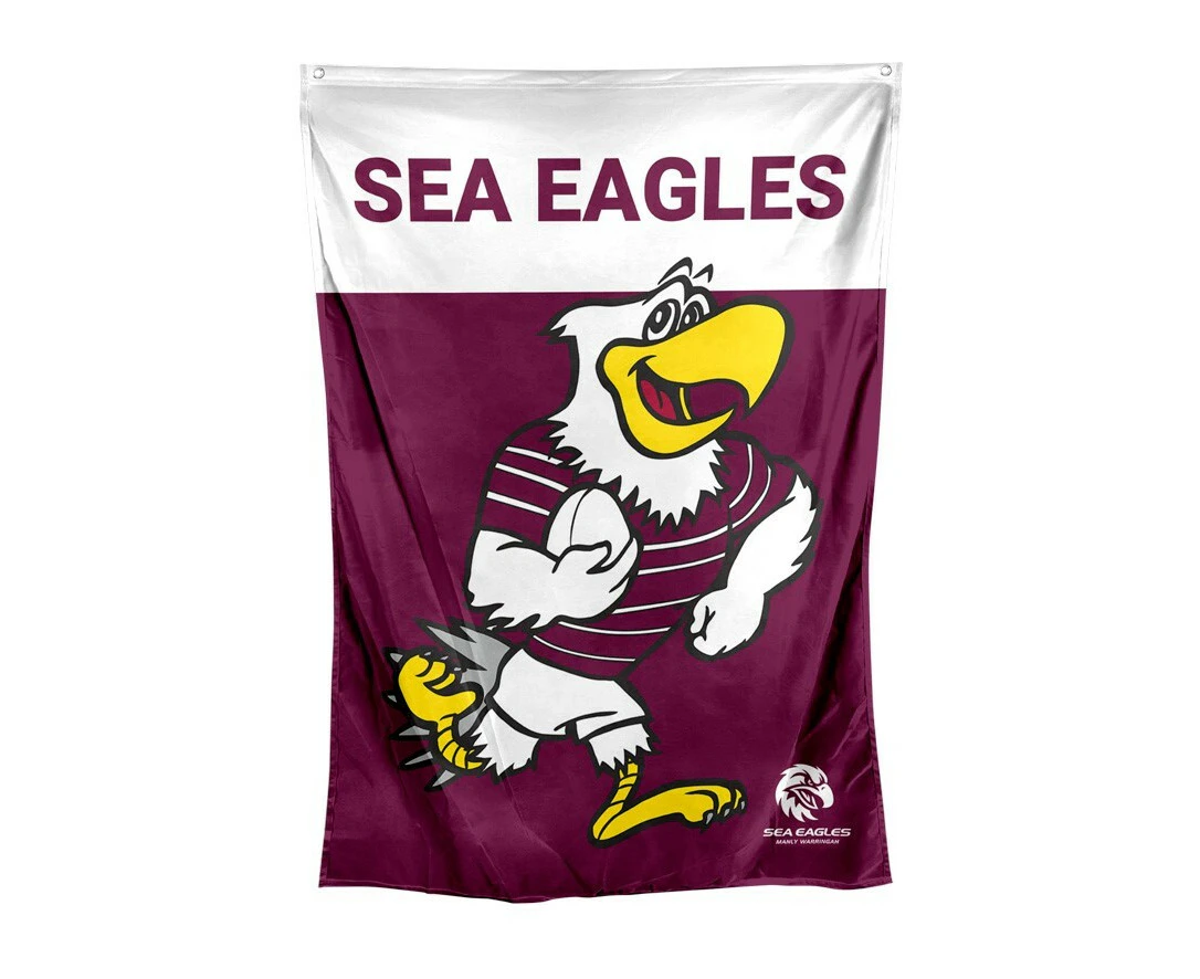 Official NRL Manly Sea Eagles Mascot Wall Cape Flag (70 cm x 100 cm)!