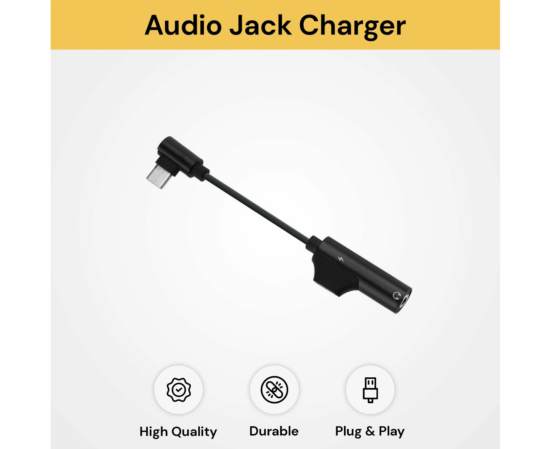 2 In 1 USB Type C to 3.5mm Audio Jack Charger