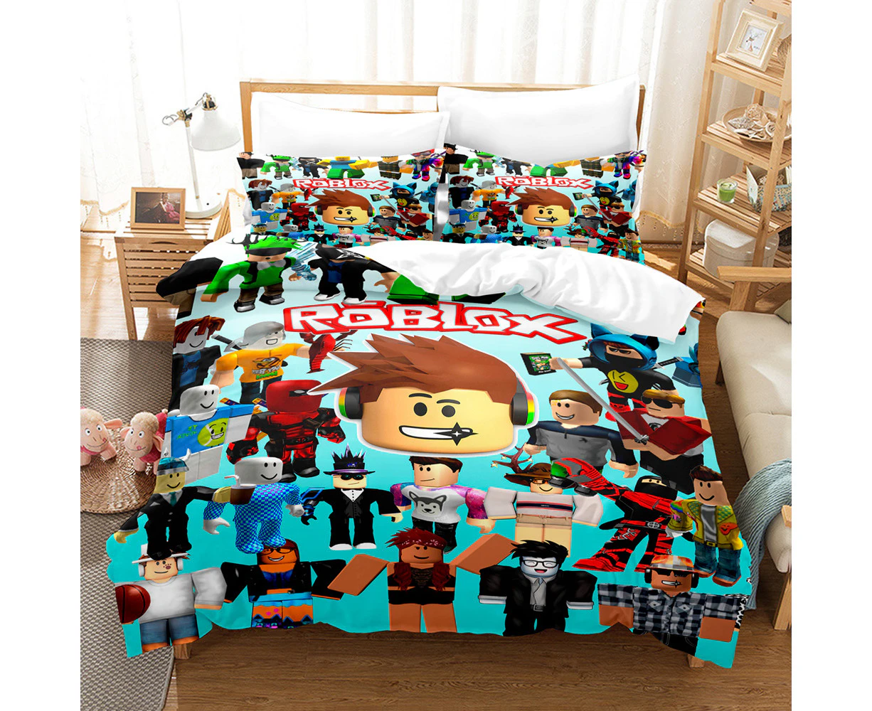 MC Children Bedding Boys Bedroom Cartoon Minecraft Bed Duvet Cover 3 Piece Double Bed Single Bed