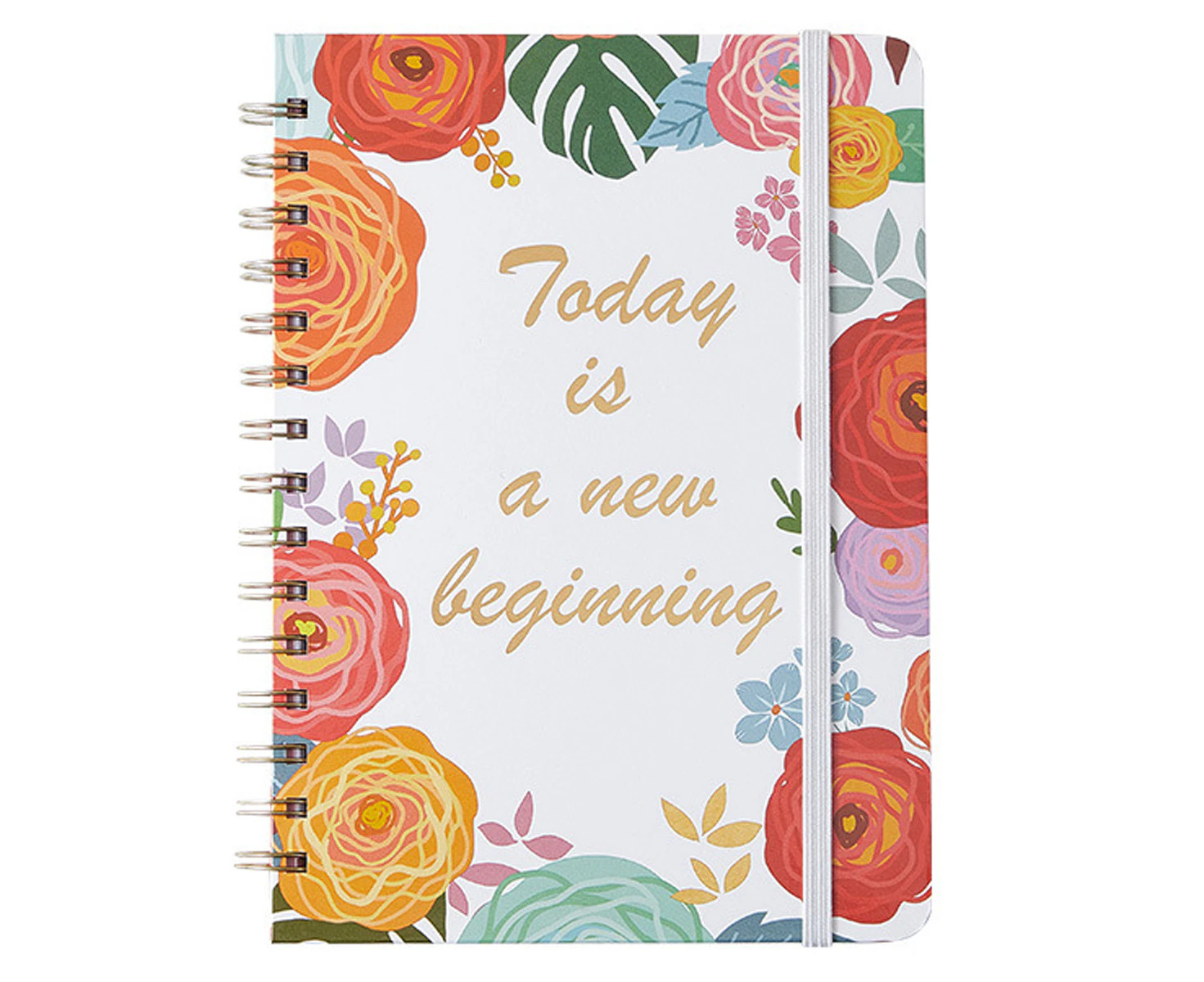 Day Large Planner, Daily, Weekly & Monthly,  Retro Floral Appointment Book , Twin-Ring Binding, Notes Pages School & Work Planner,Style:Style 4;