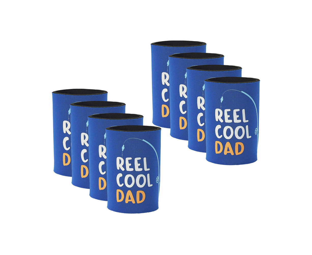 8x Annabel Trends Drink Can Cooler 10.5cm Stubby Beverage Holder Reel Cool Dad