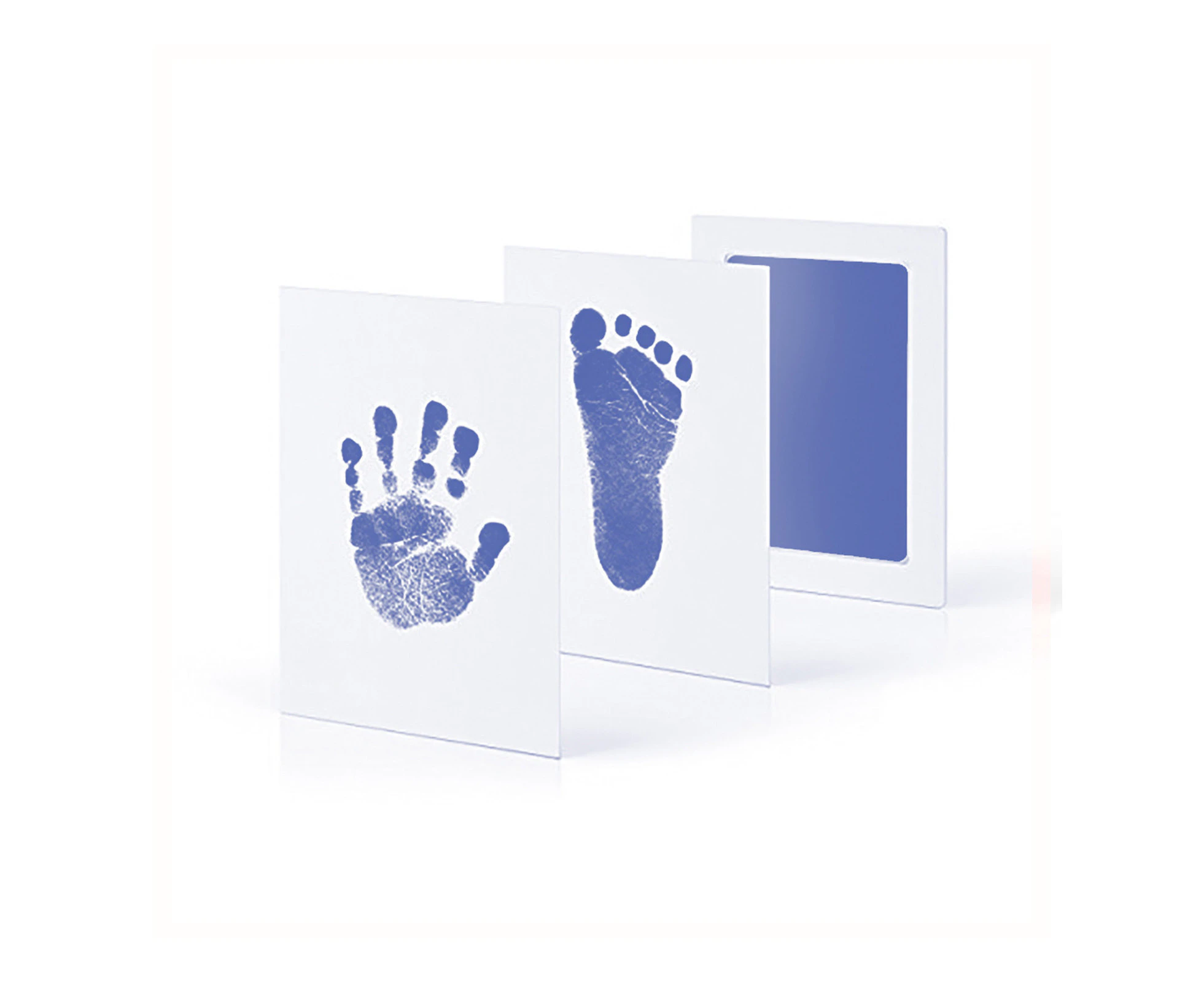 3Pcs Light Blue Baby Hand And Foot Print Hand And Foot Print TBaby Hand And Foot Print No-Wash Ink No Washing And Feet Needed