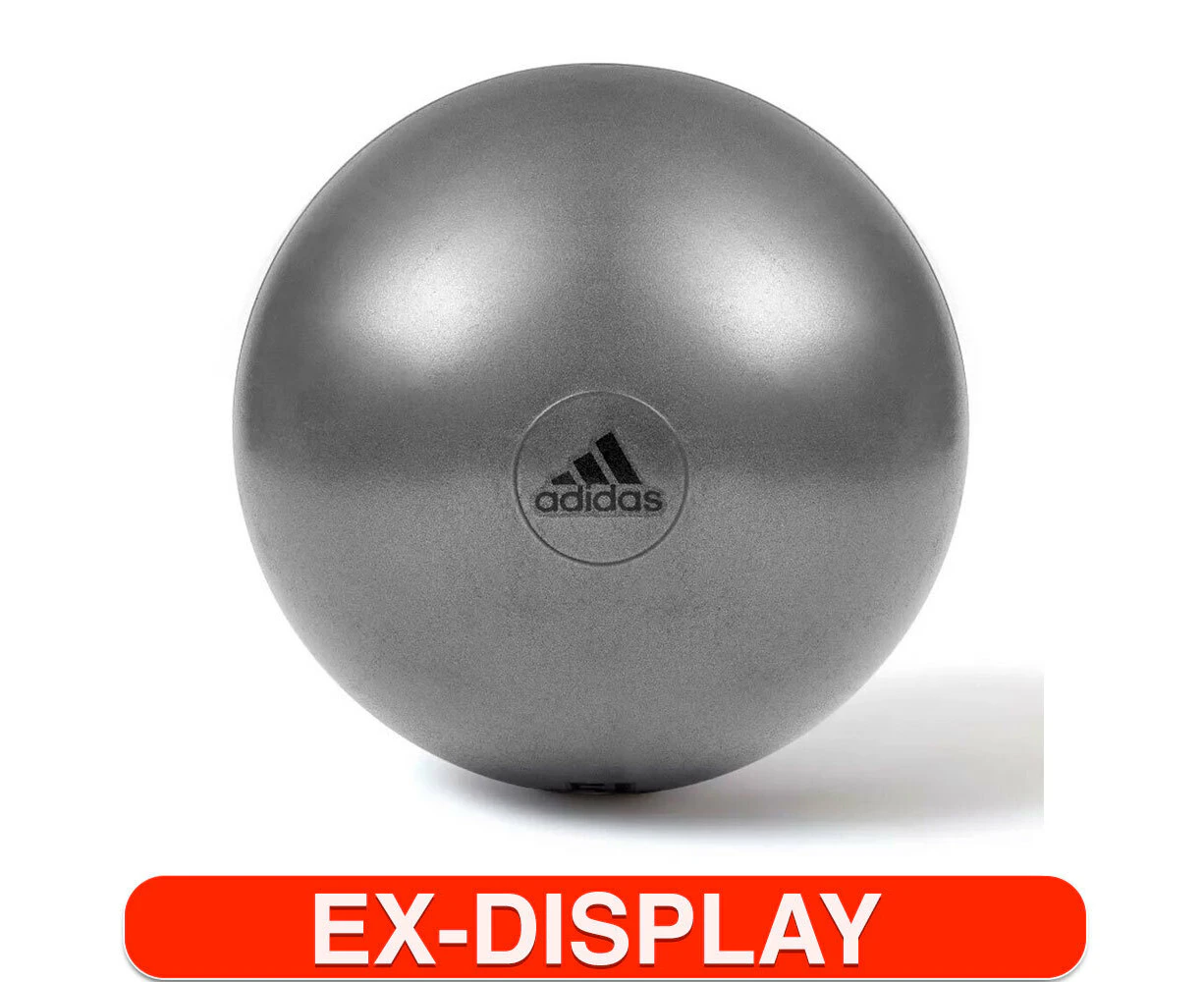 Adidas Pilates Grey Swiss 55cm Gym Ball Fitness Yoga Home Exercise Round w/ Pump - Refurbished Grade A