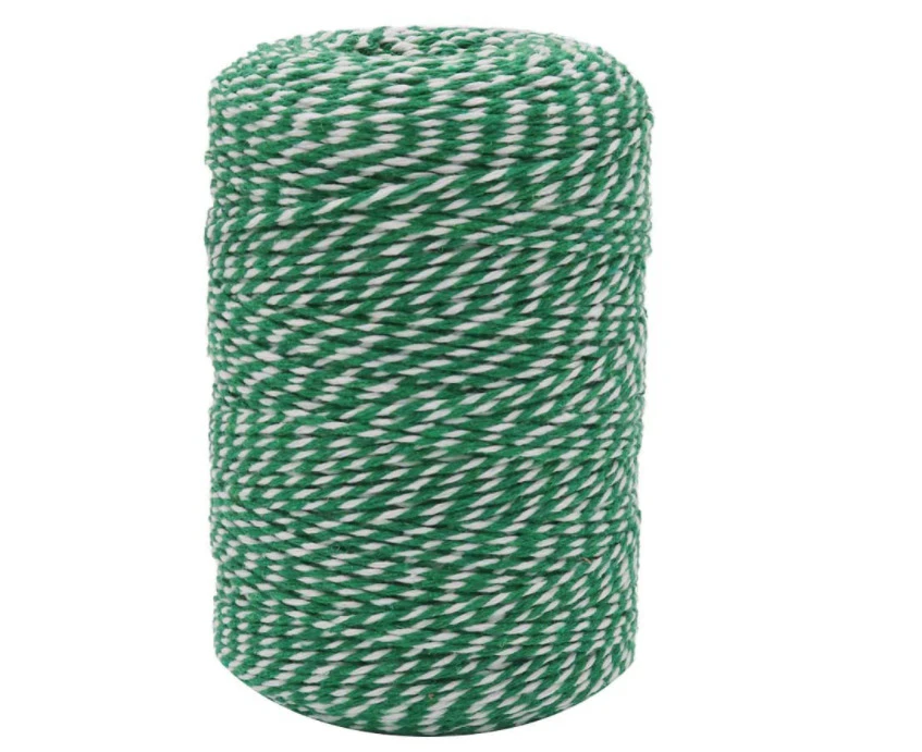 Twine Perfect for Baking, Butchers, Crafts and Christmas Gift WrappingGift rope, 21 green/whiteGift rope, Gift rope