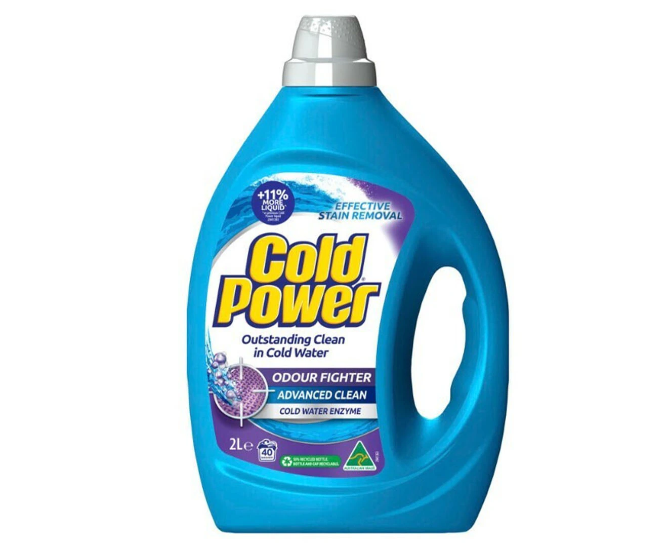 Cold Power Advanced Clean Odour Fighter Front & Top Loader Laundry Liquid 2L / 40 Washes