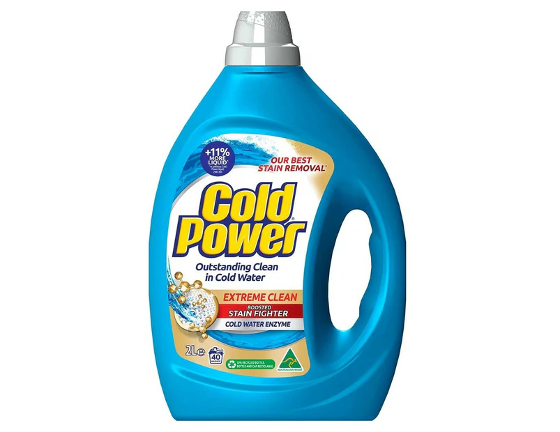 Cold Power Extreme Clean Stain Fighter Front & Top Loader Laundry Liquid 2L / 40 Washes