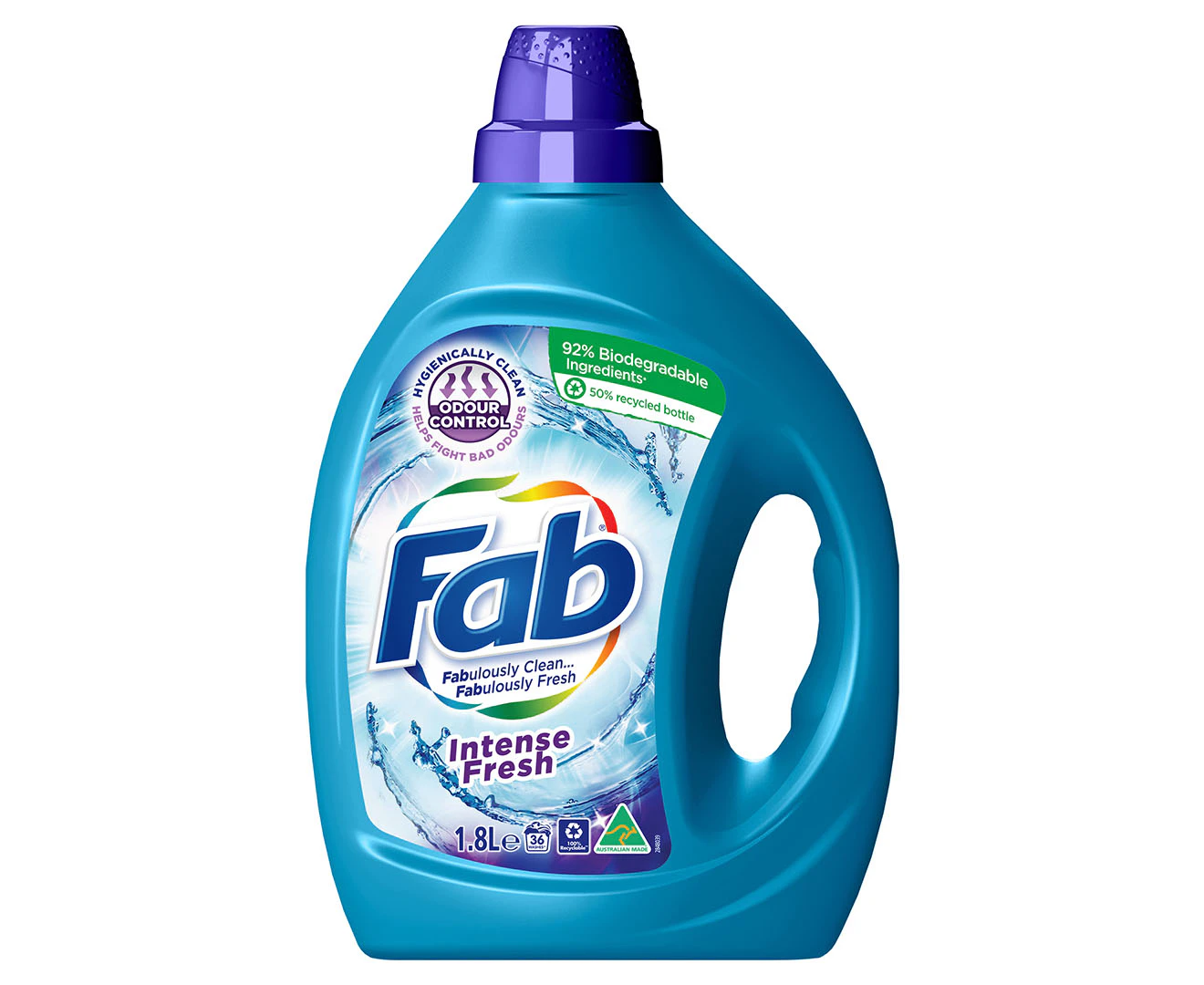 Fab Intense Fresh w/ Odour Control Top & Front Loader Laundry Liquid 1.8L / 36 Washes