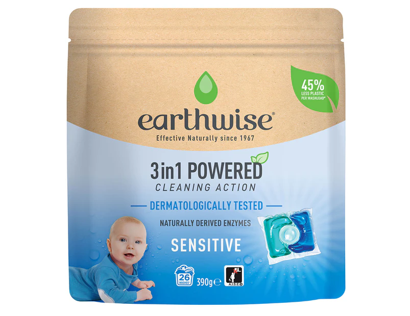 Earthwise Sensitive Front & Top Loader Laundry Detergent Capsules 26pk