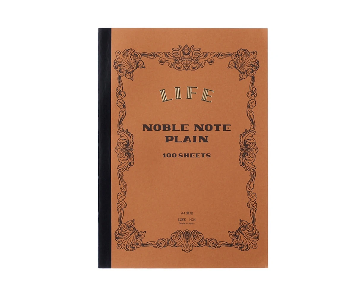 Life Stationery Noble Note A4 Notebook Plain Kraft