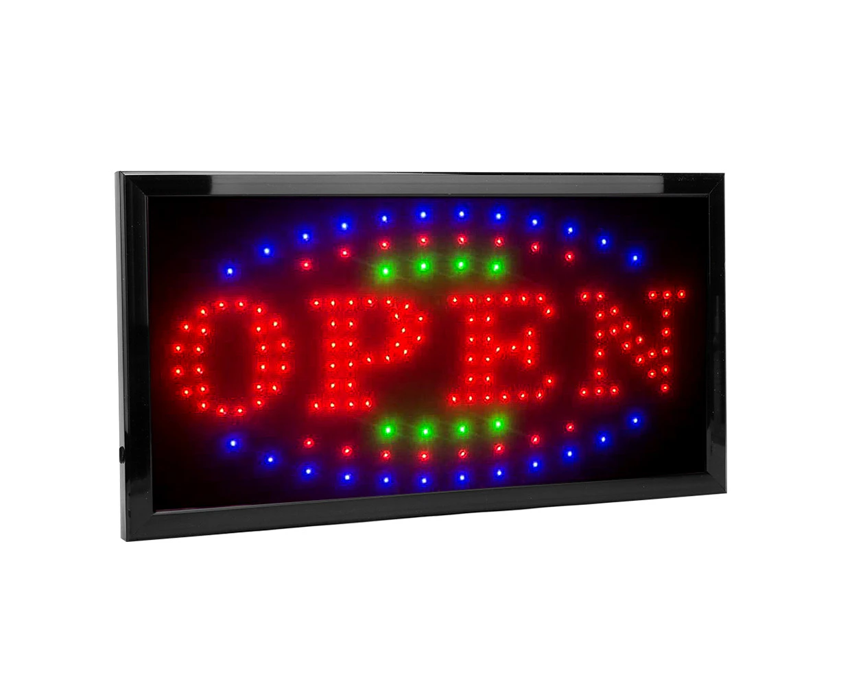 48X25CM Electric LED OPEN Sign Flashing Lights Business Board For Window Store Bar Restaurant Shop Cafe