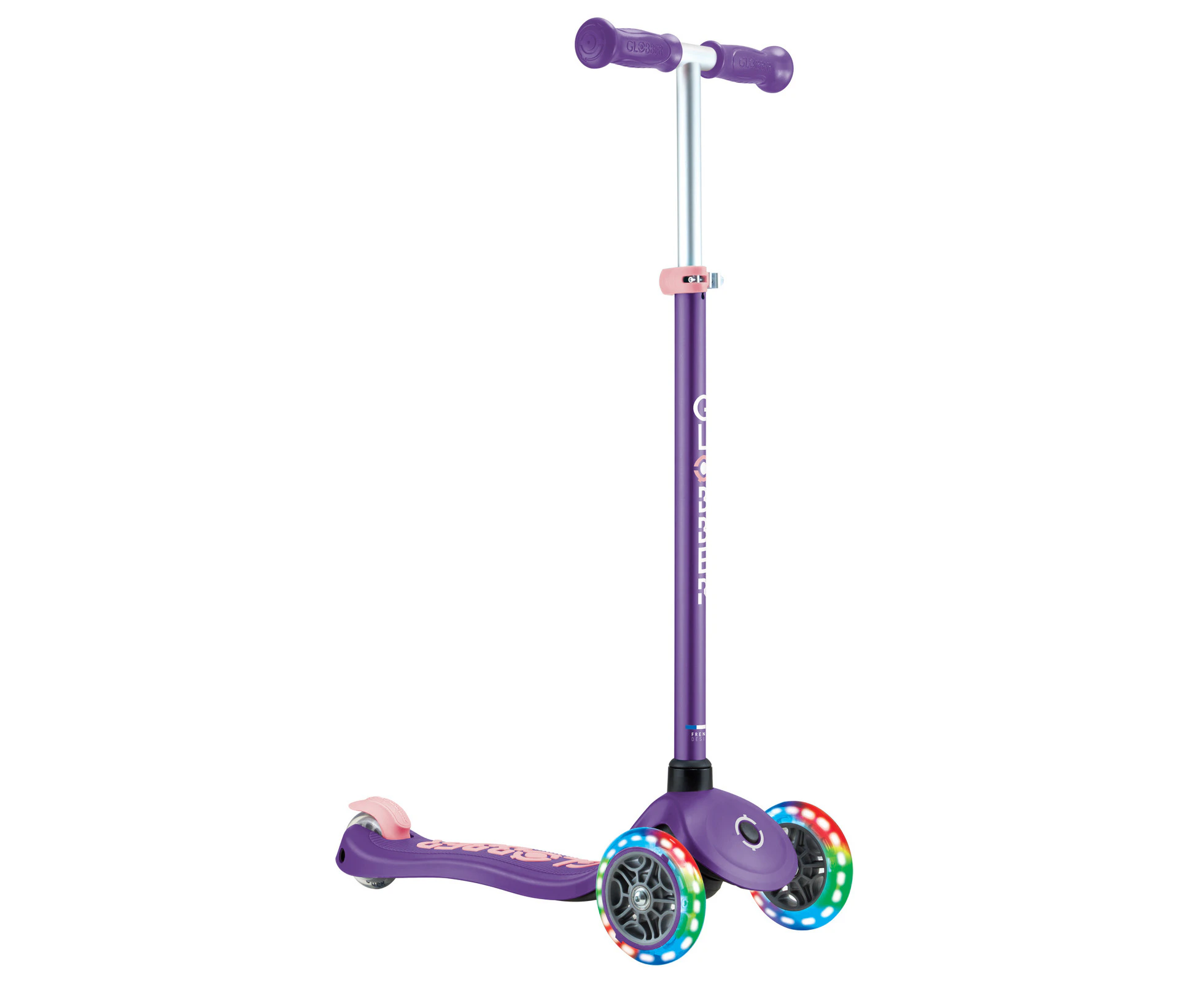 Globber PRIMO PLUS with Lights - Purple/ Pastel Pink