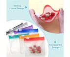 10PCS EVA Pill Storage Bags Mini Self-Sealing Thickened Pouches Cute Small Plastic Ziplock Bags For Organizing Pills And Accessories-Black