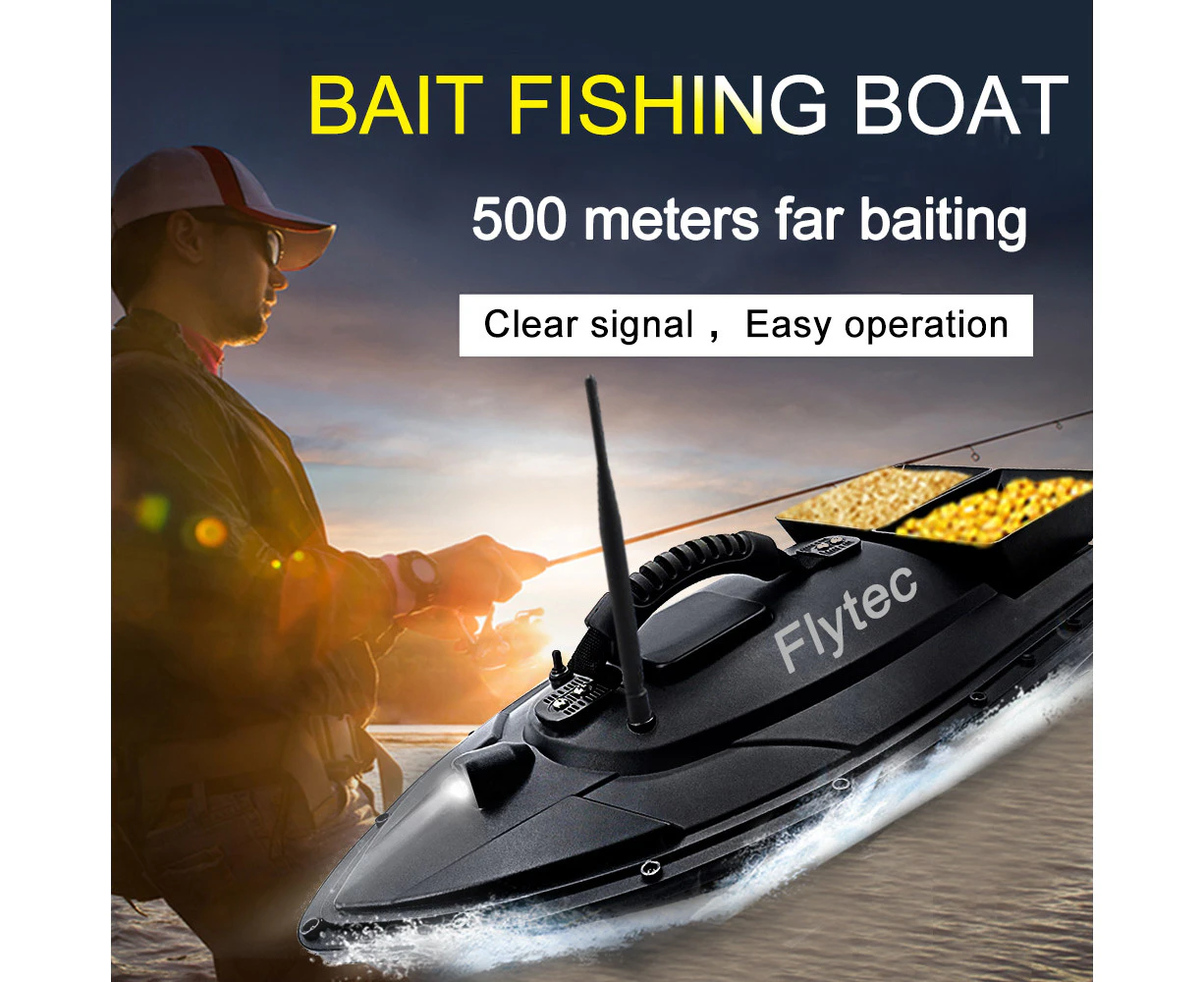 Flytec V500 RC Fishing Bait Boat RC Boat Fish Finder 1.5kg Loading 500M Remote Control Double Motor Night Light