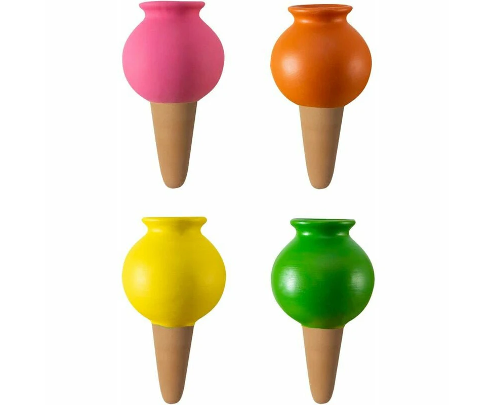 Pack Of 4 Terracotta Self Watering Spikes, Plant Watering Stakes, 430Ml Decorative Self Watering Stakes, Automatic Drip Tips For Indoor Potted Plants(2)