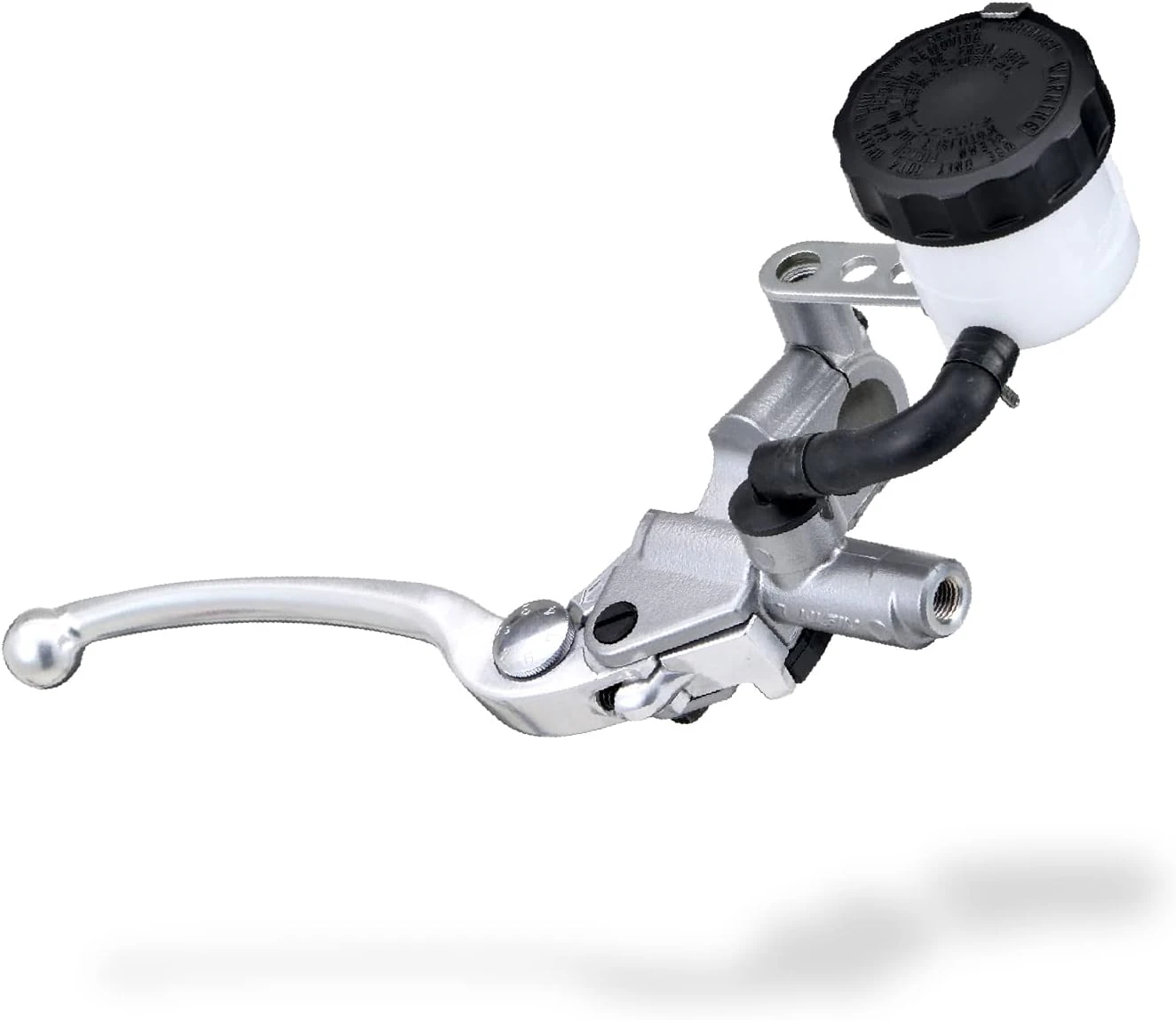 Daytona 26853 NISSIN Motorcycle Brake Master Cylinder Horizontal 1/2 Inch Silver Body/Buff Clear Short Lever