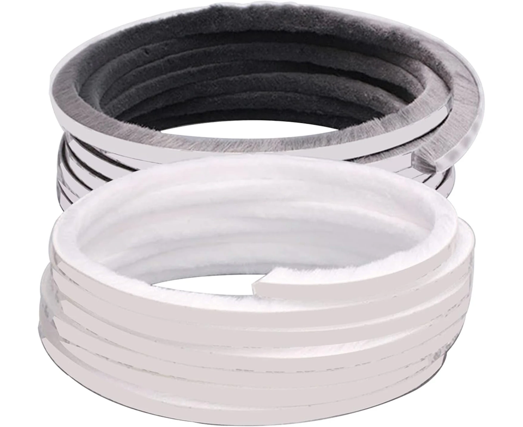 Self Adhesive Weatherstrip, 10m Dustproof Noise Reduction Windproof Window Door Seal Strip, Brush Weatherstrip for Home Classroom Office (White, 7 x 6mm)