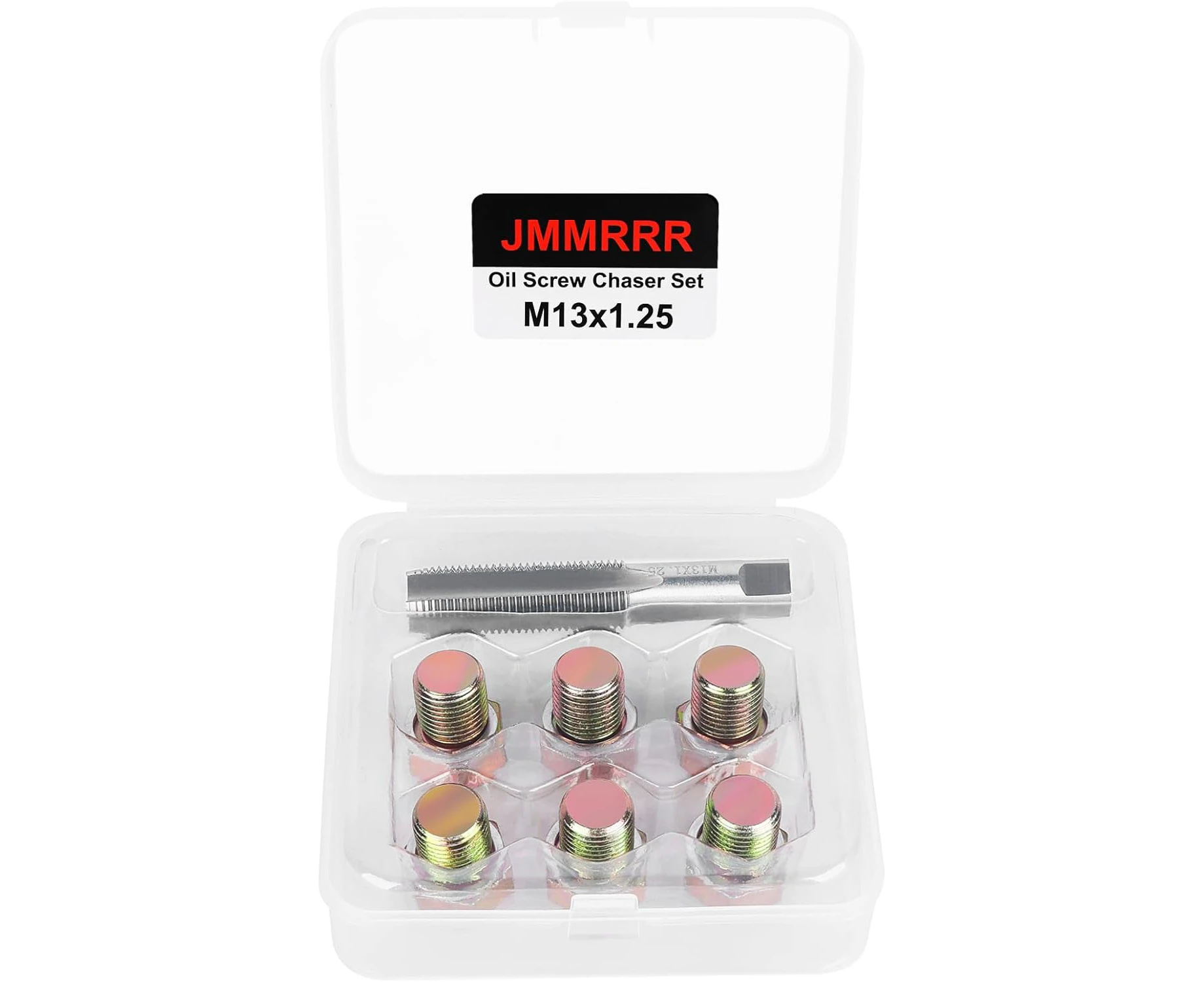 JMMRRR Oil Drain Plug Tap Thread Repair Kit M13 x 1.5MM Oil Pan Screws Rethread Tool Oil Drain Plug Thread Repair Tool Kit