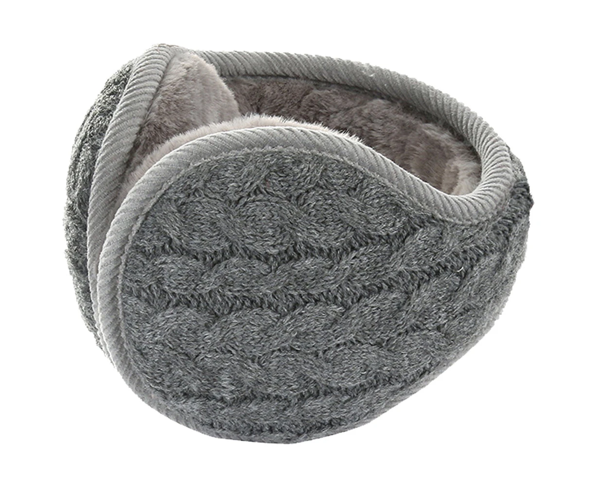 Warm Knit Ear Warmers Foldable Ear Muff Ear Muffs Winter Earmuffs Unisex,Gray