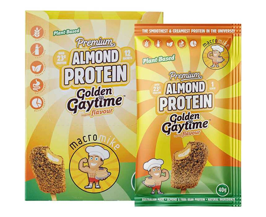 Macro Mike Premium Almond Protein Golden Gaytime 12x40g