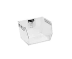 16x Boxsweden 21.5x13cm Crystal Stackable Bin Home/Kitchen Organiser Small Clear