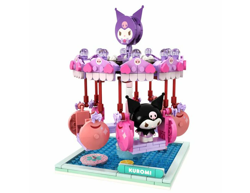 Hello Kitty and Friends - YuMe Blocks - Summer Wunderland Series - Kuromi Swing Ride