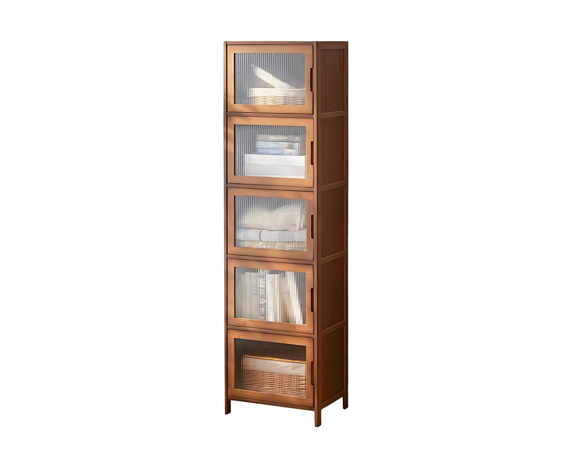 Lauft 5-Layer Storage Shelf Display Cabinet Cupboard Bookshelf Side Cabinets